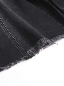 Manfinity EMRG Men's American Hip Hop Street Style Patchwork Distressed Denim Shorts - Black - View 9