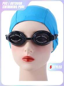 1/3游泳镜 舒适镜片双密封环弹性硅胶带防水泳镜 男女通用 防雾不漏水 专业潜水装备 - 護目鏡 - 查看 2