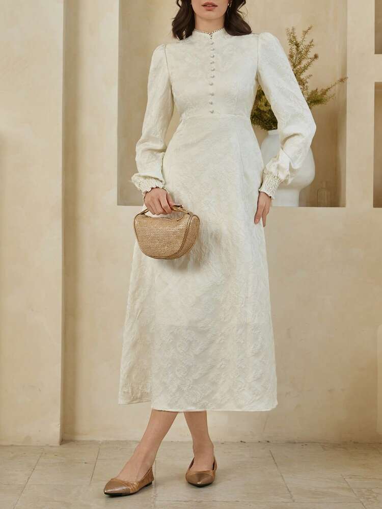 Spring & Summer Elegant Midi Dress, Waist Cinched Design, Suitable For Dates, Weddings, Parties, Casual Vacations, Commuting Business Casual Woman