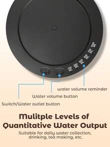 Teckwe Máy lọc nước điện để bàn, kiểu dáng nhỏ gọn, thích hợp cho gia đình, cắm trại, dễ vệ sinh, thiết kế đơn giản và đẹp mắt, vật dụng cần thiết cho văn phòng. - màu đen - Xem 4
