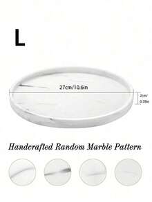 1个/3个圆形大理石纹收纳托盘，浴室整理架，易于清洁，可放置蜡烛/香水，硅胶材质，适用于梳妆台、首饰碟，也可用于放置洗手液、洗发水、调料罐、花瓶等，适用于家居、浴室、厨房、客厅、茶几、餐厅等场所。可作餐盘、厨房装饰托盘、水果托盘、装饰托盘，也是生日、毕业等场合的理想礼物。 - 彩色 - 查看 10