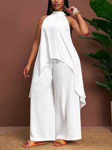 Veslaya Bộ đồ nữ cỡ lớn Xuân/Hè 2026: Lễ hội âm nhạc, Lễ Phục sinh, Phong cách Boho, Tiệc sinh nhật, Lễ tốt nghiệp, Phong cách đại học, Sinh viên, Thường ngày, Cơ bản đa năng, Giải trí, Kỳ nghỉ, Du lịch biển, Bãi biển, Tắm nắng, Phong cách thịnh hành, Thời trang đường phố, Khách dự đám cưới, Phong cách Bohemian, Đi làm, Ăn trưa muộn, Sân bay, Tiệc tùng, Đi chơi ngày lễ, Dạ tiệc sang trọng, Vũ hội, Thường ngày, Sang trọng cao cấp màu trắng ngà, Áo dài không tay cổ cao dáng chữ A và quần ống rộng 2 mảnh, Áo tunic dài, Trang phục du thuyền, Áo liền quần yoga nữ, Trang phục làm việc tại nhà, Nữ cỡ lớn - trắng - Xem 4