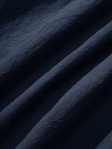 EMERY ROSE Quần short nữ cỡ lớn, màu trơn, cạp chun, có túi, dáng rộng, thoải mái. - Màu xanh hải quân - Xem 5