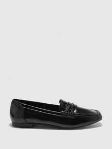 CUCCOO BIZCHIC Joy&Peace, Genuine Imported Women's Flat Loafers, Style, Autumn 2024, N1501. - Black - View 7