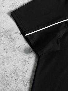 PAVTROS Men's Round Neck Short Sleeve Casual T-Shirt Set, Fashion & Versatile For Summer - Black - View 6