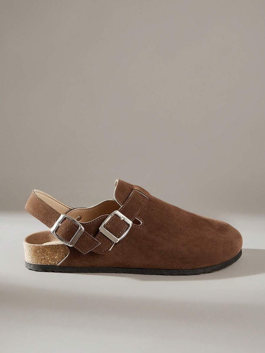 Solecia 女士平底软皮一脚蹬鞋，舒适百搭，适合通勤。 - 鏽棕色 - 查看 1