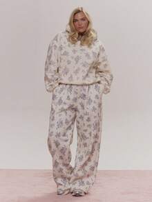 MUSERA Plus Size Floral Hoodie Cute Cosy Spring Everyday Casual Spring - Multicolor - View 5