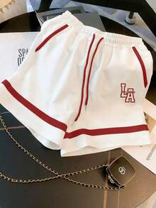 Franclia 修身 Polo 领短袖上衣 + 休闲短裤套装 - 白色 - 查看 6