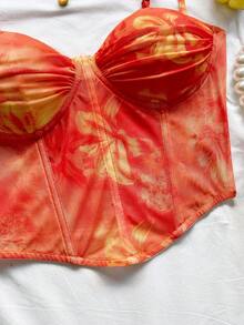 Soleia 女士春假外出度假装，女士碎花褶皱吊带背心，度假风 - 彩色 - 查看 6