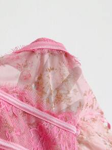 Soleia 豹纹蕾丝边紧身胸衣连体衣，性感露背细肩带修身连体衣，适合度假、约会、情人节、下午茶等场合 - 彩色 - 查看 7