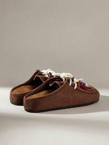 Solecia Women's Lace-Up Design Casual Versatile Flat Shoes - Coffee Brown - View 4