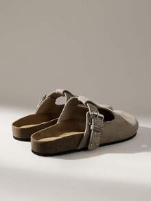 Solecia Giày bệt nữ thiết kế khóa cài, kiểu dáng thường ngày, đa năng. - Xám - Xem 6