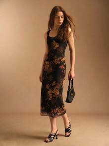 Rosivie Women's Buckle Design Fashion Daily Wear High Heel Sandals - Black - View 6