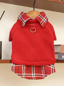 PETSIN 1 Piece Thermal Lined Soft Polyester Warm Windproof Comfortable Pet Clothes With Portable Pocket Easy To Put On And Take Off Breathable Lion Print Classic Neutral Tone Dog Vest Cat Clothes For Christmas Pet Owners Winter Cold Weather Daily Walk Outdoor Play Pet Apparel Warm Jacket Fleece Coat Cute Animal Outfit For Small Medium Dogs Cats - Multicolor - View 14
