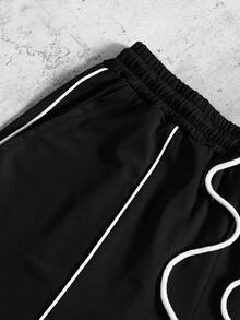 PAVTROS Men's Round Neck Short Sleeve Casual T-Shirt Set, Fashion & Versatile For Summer - Black - View 4