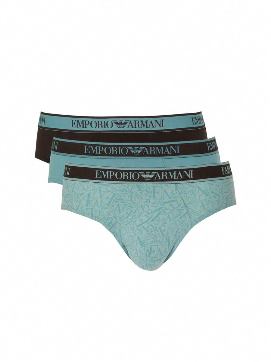 Armani 3 Pack Men's Trunks - Brown - View 1