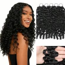 Jerry Curly Human Crochet Hair In 100% Remy Human Hair Feather Line Crochet Hair Braids Salon Silky Seamless Invisible Natural Black Color For Thin Hair Woman Micro Pre Looped Crochet Human Hair Extensions - Multicolor - View 15