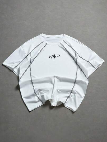 PAVTROS 男士立体马鞍形T恤，小图案印花，情人节、春夏、送男友的礼物、狂欢节、复古、街头风、派对、圣帕特里克节、外出