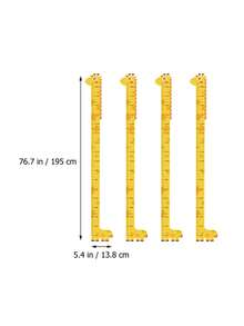1 Unicorn, Giraffe, Dinosaur Height Wall Sticker 195cm/76in - Creative Cartoon Height Measurement Sticker, Suitable For Room And Home Decor - Self-Adhesive And Removable, Some Patterns Sent Randomly - Multicolor - View 2