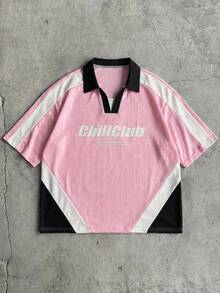 AXEPEAK 男士休闲撞色短袖Polo衫，夏季 - 彩色 - 查看 1