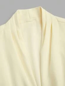 Franclia Women's Elegant 2026 Spring/Summer Asymmetric Sleeveless Ruched Metal Button Long Pants 2 Pieces Set - Apricot - View 8