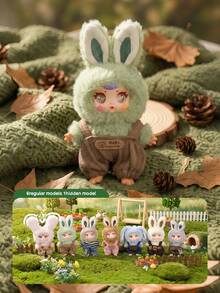 POKOJA LAND Caja ciega con diseño de conejo, con diseños faciales exquisitos y decoraciones de ropa hermosas. Se puede regalar a familiares y amigos. (Sin relleno de peluche), adecuado como regalo para amigos - Marea juega caja ciega - Ver 2