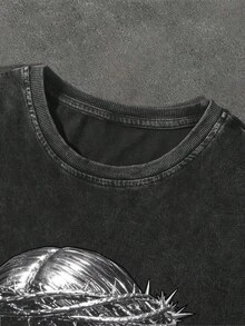 Manfinity EMRG 男士T恤 - 黑色 - 查看 3