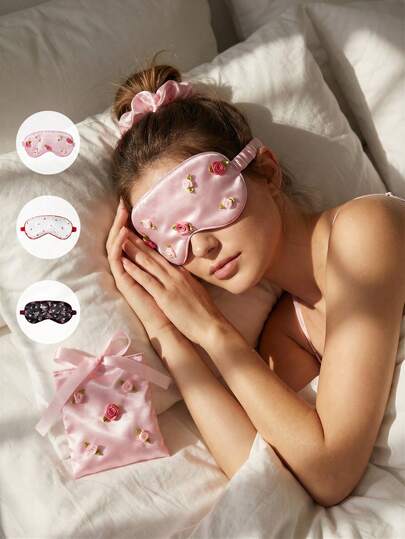 3-Piece Blindfold Set, Blackout Travel Blindfold, Breathable And Comfortable