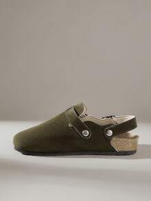 Solecia Women's Slip-On Flat Shoes Soft Leather Comfortable Commuter Versatile Style - Green - View 6