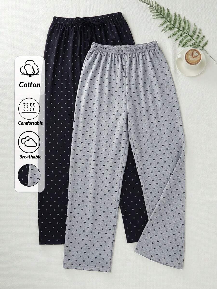 EURMUSE 2PCS Women Sleep Bottoms - Multicolor - View 1