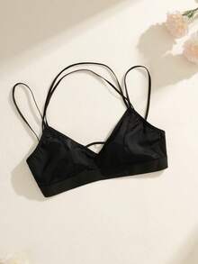 NudeFit 2pcs Women's Comfortable Wireless Backless Bra Set - Black - View 10