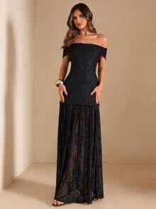 SHEIN BAE Spring/Summer Cherry Blossom Pink Cutout Minimalist Casual Mini Bodycon Dress, Pink Dress - Black - View 6