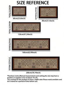 SHEIN 1 件装格子图案厨房垫，凝胶垫抗疲劳地毯，吸水厨房地毯和地垫，简易凝胶软橡胶地垫，适用于厨房、浴室、玄关、洗衣房 - 彩色 - 查看 13