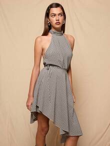 COUREZ 女士中长连衣裙 - 黑與白 - 查看 6