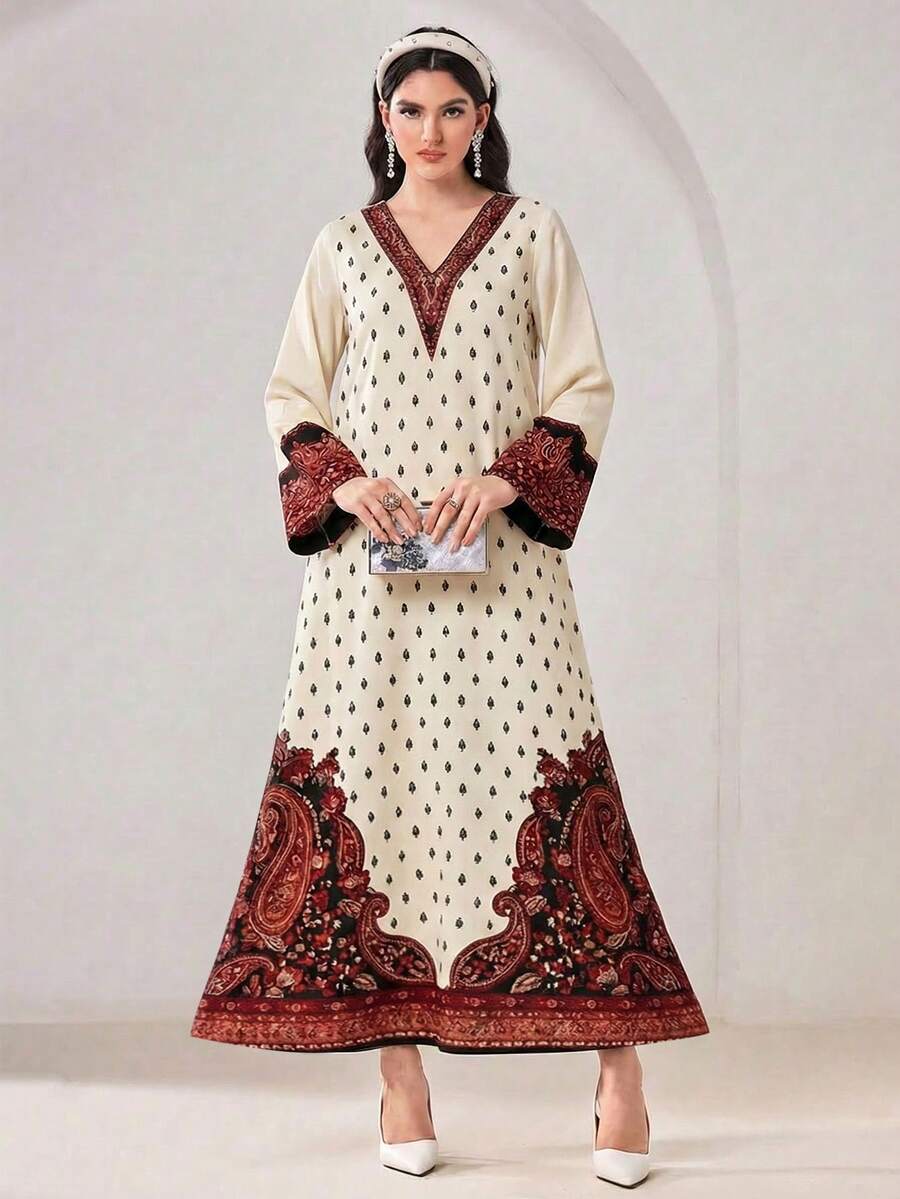 Al Najma 休闲端庄的阿拉伯风格连衣裙 - 彩色 - 查看 1