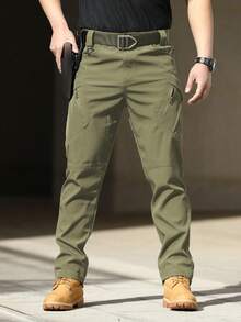 funcionalidad y estilo combinados para adaptarse a cualquier entorno,Pantalones tácticos con diseño de múltiples bolsillos - Gris - Ver 3
