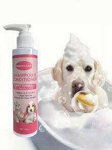 1件/2件装宠物抗菌除螨洗发水和护发素，适用于猫狗清洁。 - 彩色 - 查看 4