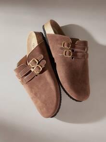 Solecia Women's Slip-On Flat Shoes Soft Leather Comfortable Commuter Versatile Style - Rust Brown - View 6