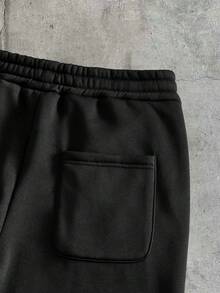 AXEPEAK 男士休闲时尚街头水钻抽绳腰喇叭运动裤 - 黑色 - 查看 5