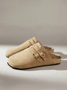 Solecia Women's Slip-On Flat Shoes Soft Leather Comfortable Commuter Versatile Style - Brown - View 2