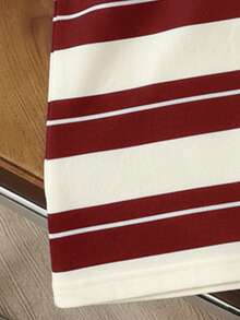 Manfinity Joysei Men's Casual Daily Commute & Holiday Letter & Striped Print Short Sleeve T-Shirt, Summer - Multicolor - View 4