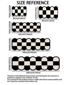 SHEIN 1pc Silicone Bathroom/Kitchen Mat, Black & White Patchwork Pattern, Lightweight, Cushioned, Anti-Fatigue, Water-Absorbent, Non-Slip, Suitable For Kitchen, Bathroom, Entryway, Laundry Room, Luxury Minimalist Style - Black and White - View 13