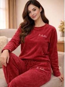 PIJAMA SUAVE ABRIGADORA - LADRILLO - Ver 1