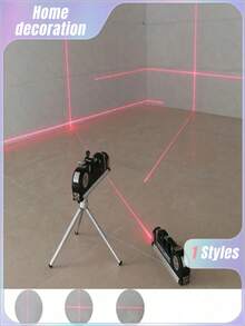 4-In-1 Laser Level, Mini Spirit Level (3 Batteries Included, No Tripod) - Versatile Laser Measure Tool For Accurate Project Measurement, Portable Home DIY Tool - Multicolor - View 2