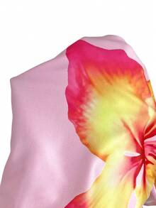 SHEIN EZwear 女士优雅印花连衣裙，适合夏季度假，女士夏季连衣裙 - 彩色 - 查看 7