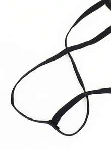 DrisQ Fashionable Black Hollow Mesh Sexy U-Pouch Mid-Waist Men's Underwear - Black - View 4