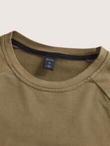 ROMWE MEN Street Life Men's Street American Design Splatter Paint Zebra Effect Graphic T-Shirt - Khaki - View 7