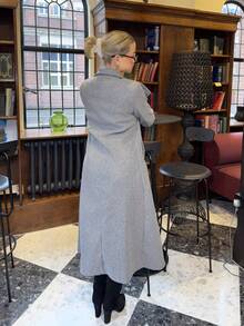 Bethéva 人字紋雙排扣大衣 - 灰色 - 查看 2