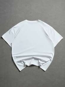 PAVTROS 男士立体马鞍形T恤，小图案印花，情人节、春夏、送男友的礼物、狂欢节、复古、街头风、派对、圣帕特里克节、外出 - 白色 - 查看 2