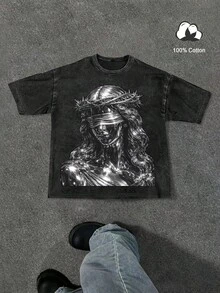 Manfinity EMRG 男士T恤 - 黑色 - 查看 1